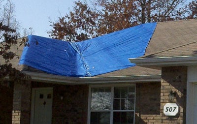 roof roofing tarp emergency tarping claim insurance consultant walk through file help also process service experienced gilbert damaged secure shingles
