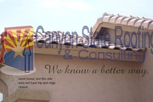 Same house- this side does not have hip and ridge closure