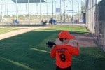 Andrew shows off his Canyon State Roofing lucky number 8 jersey at McQueen Park in Gilbert, AZ!!