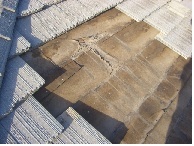 Example of damaged undeerlayment of a Phoenix tile roof