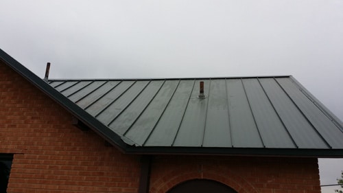 Picture of a recent metal roof completed by our Peoria roofers