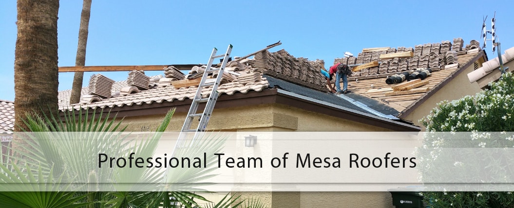 Our Professional Team of Roofers Installing A Mesa Roof