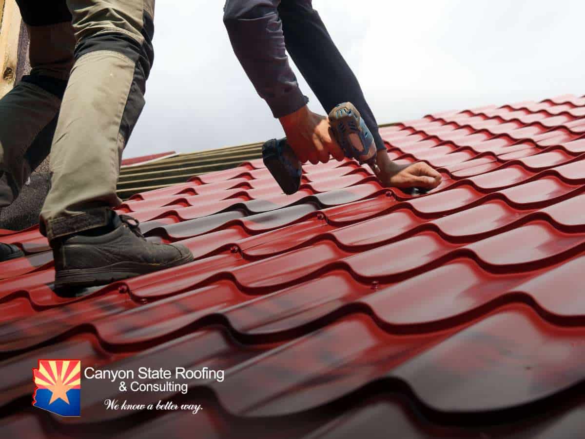 Roof Repair in Progress with Professional Roofing Experts