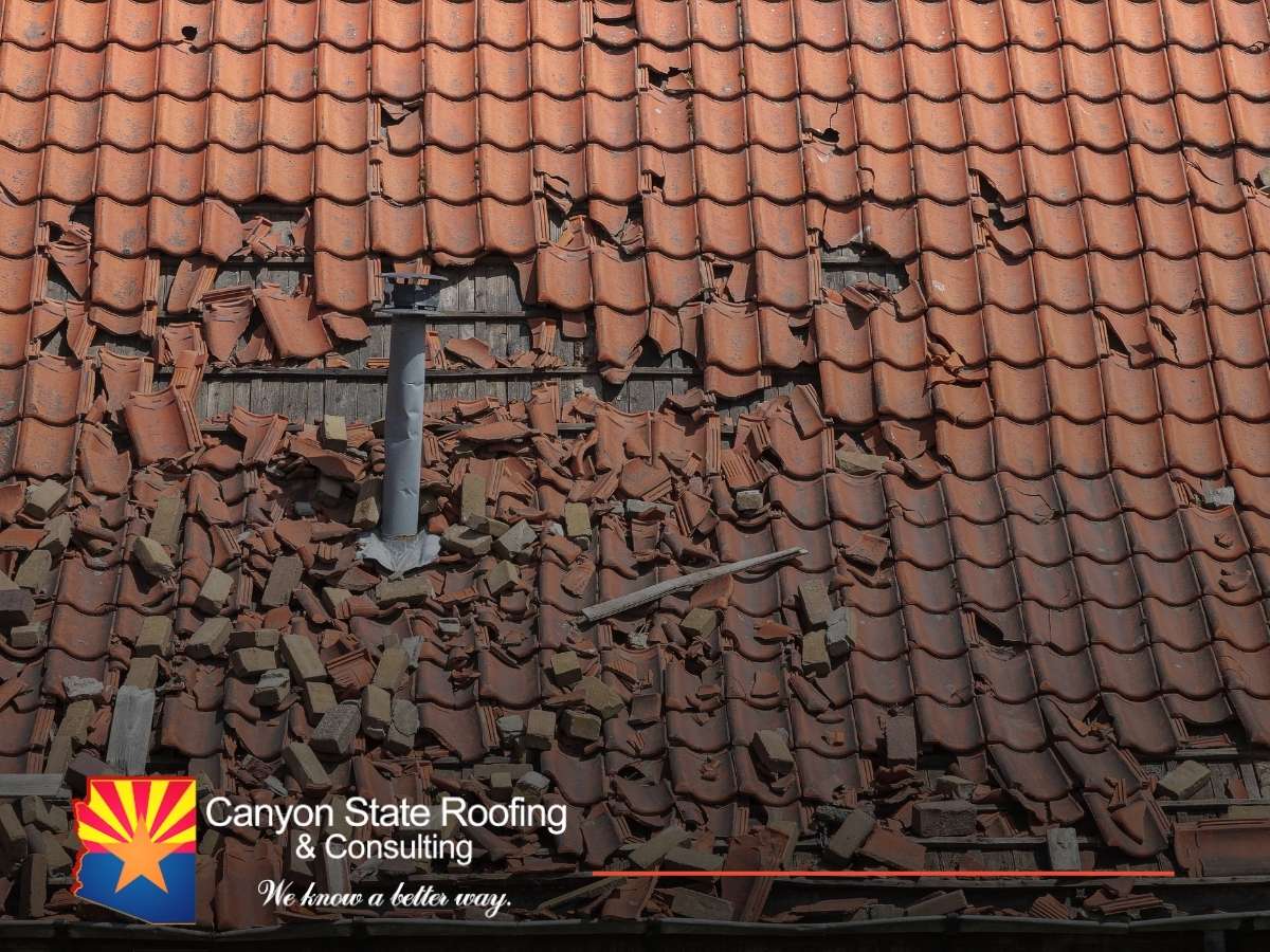 Signs That Your Roof May Have Storm Damage In Phoenix, AZ.