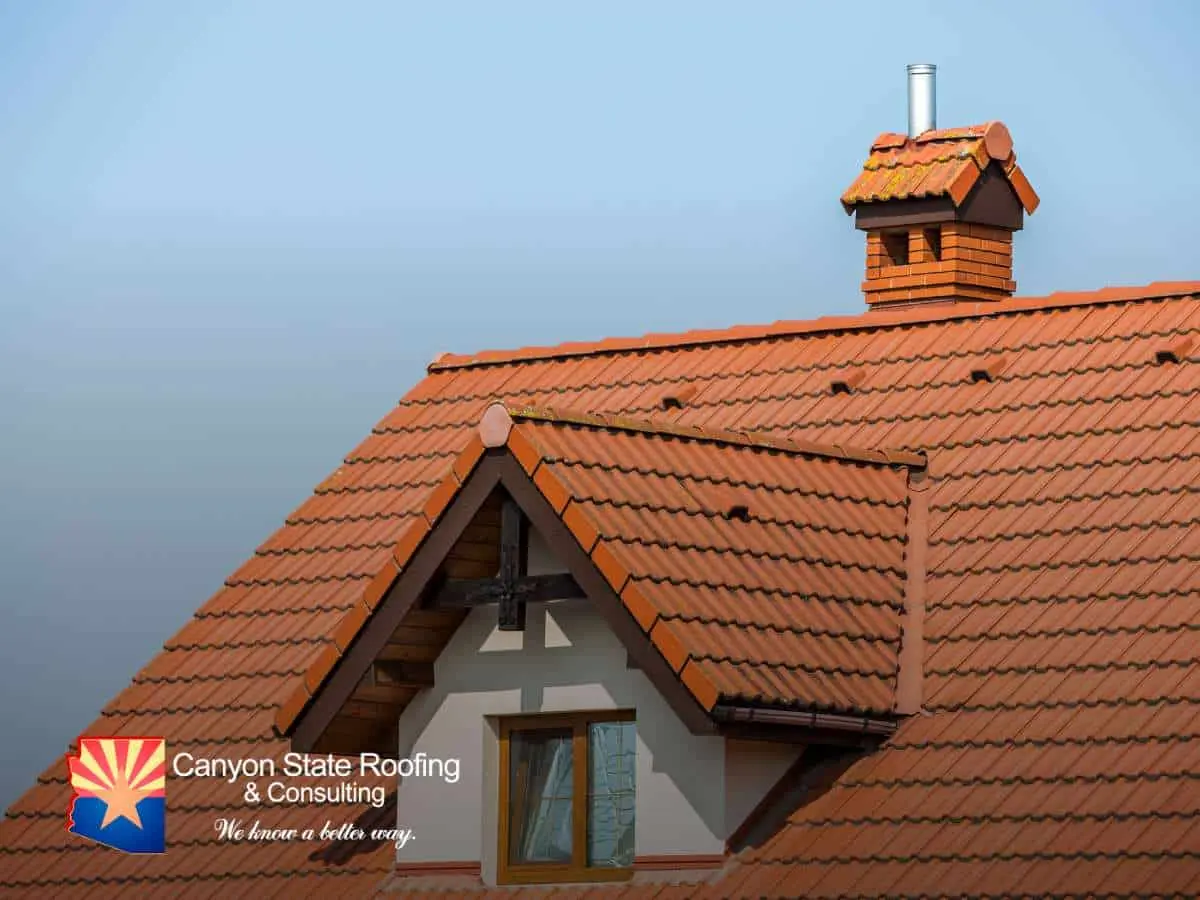 House with red Tile Roofing installed by Canyon State Roofing